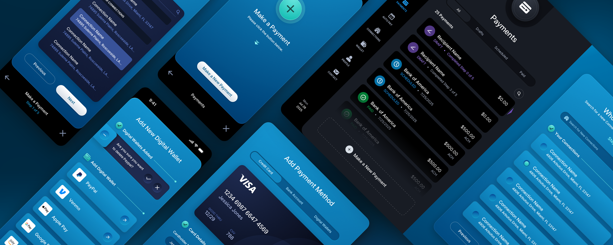 ACI Pay for Consumers - Enterprise Fintech UI UX Design - Payments designed by The Skins Factory