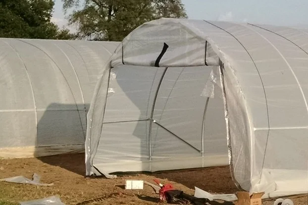 7’W by 8’H woven poly with velvro opening