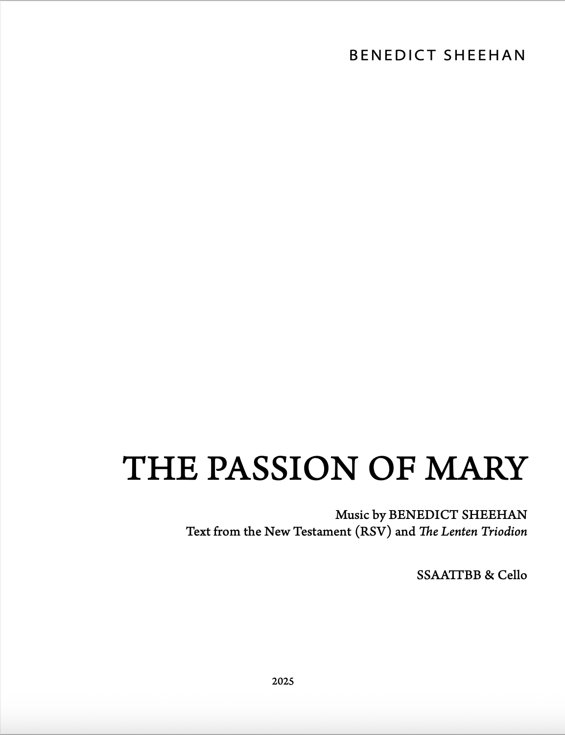 The Passion of Mary