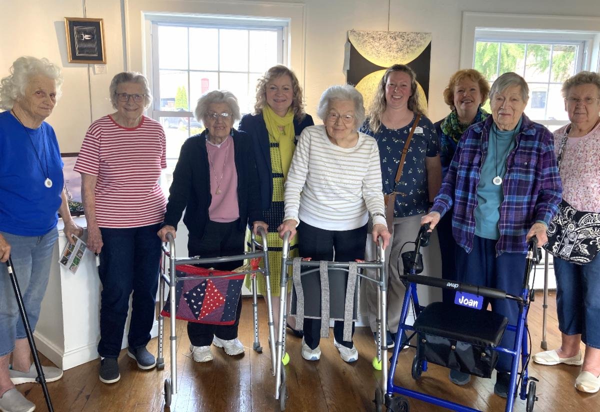 Gull Creek residents enjoying their recent visit to the WCAC Gallery!