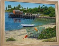 Honorable Mention - "Glen's Wharf " by Isabel Morris
