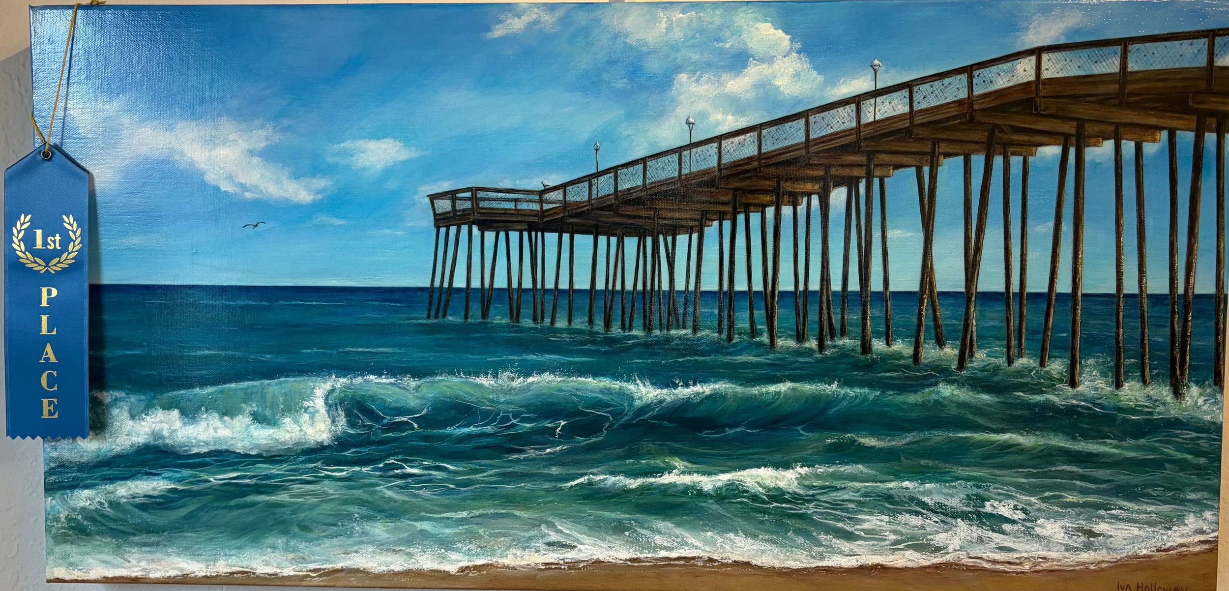                                                             First Place-Iva Holloway-"Rhythm of the Wave" - Acrylic