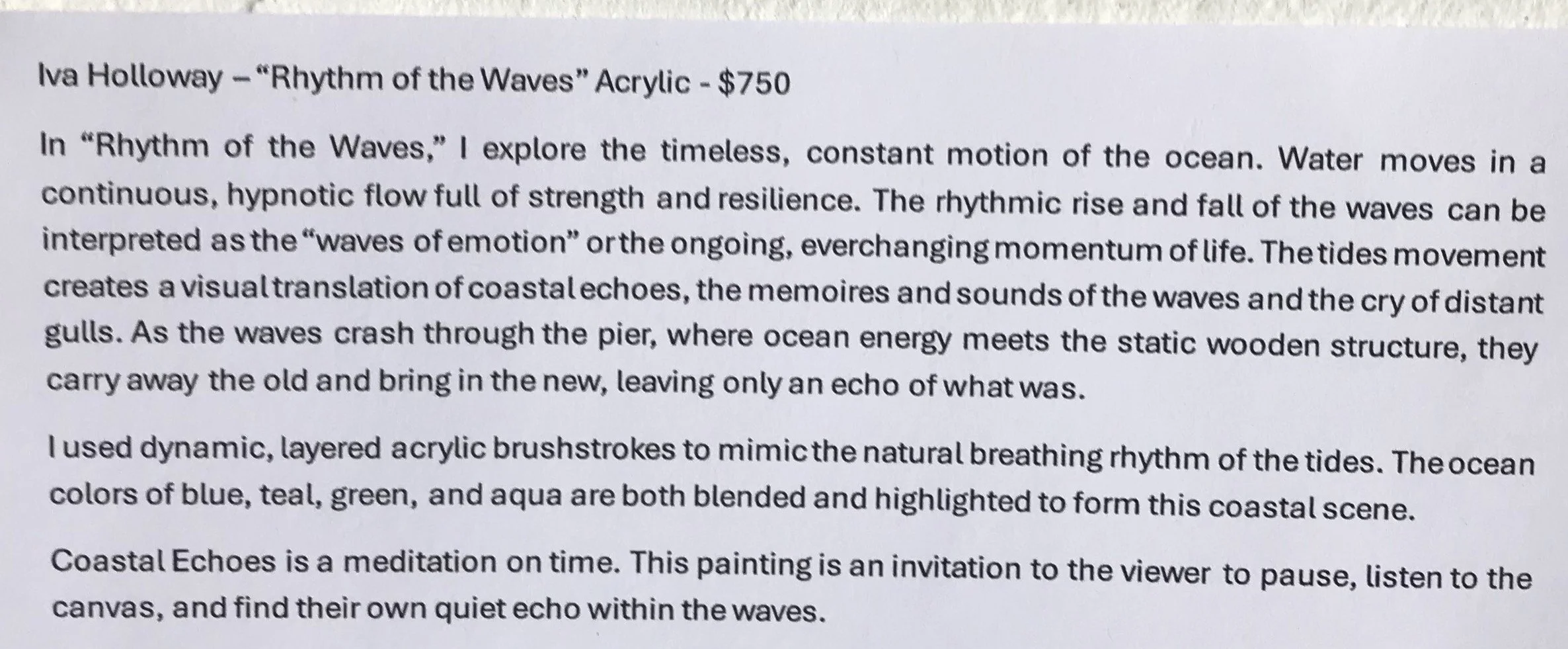Artist's Statement