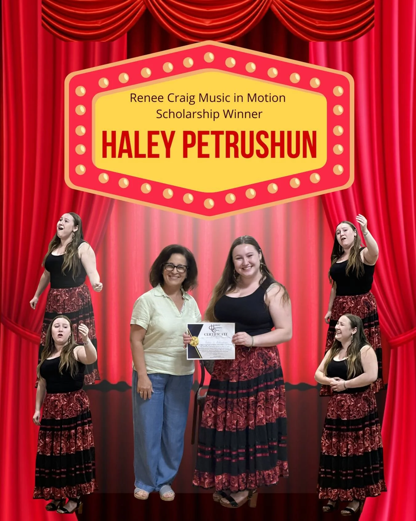 Each year, Harmony Celebration Chorus awards the Renee Craig Music in Motion Scholarship to a graduating senior who plans to pursue studies in the musical arts. This scholarship honors Renee Craig&rsquo;s love of music and recognizes a student who de
