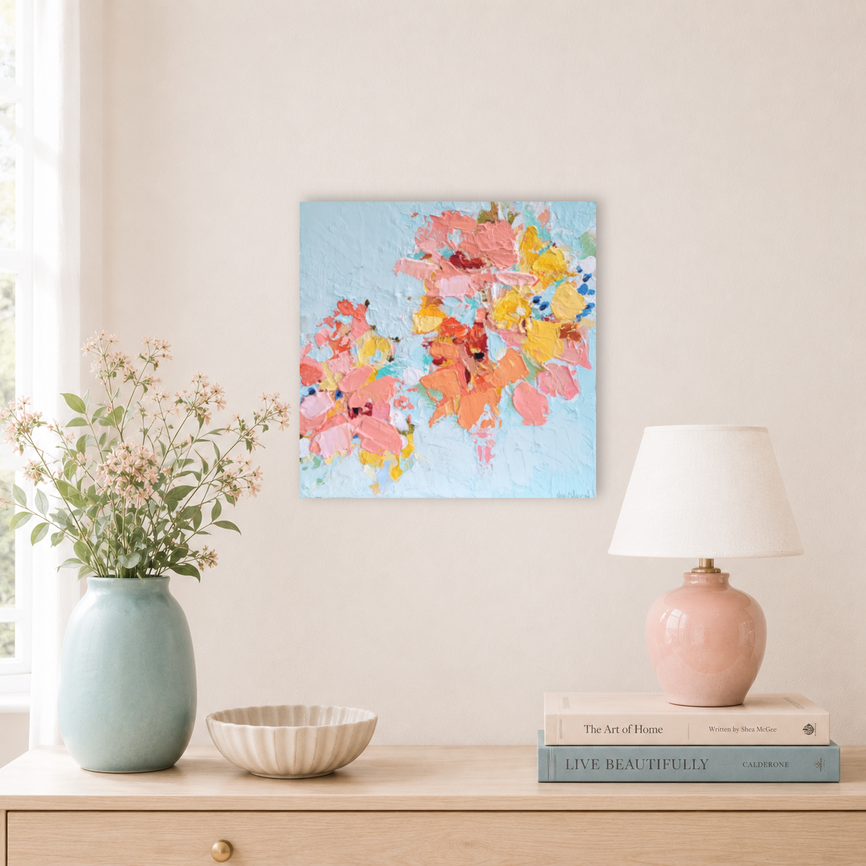 Sweet Talk Abstract flower painting by Nikol Wikman.png