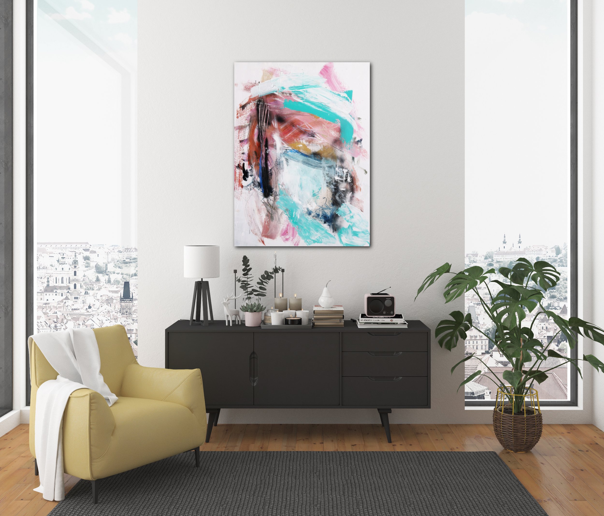 02_Abstract painting by Nikol Wikman in home decor.jpg