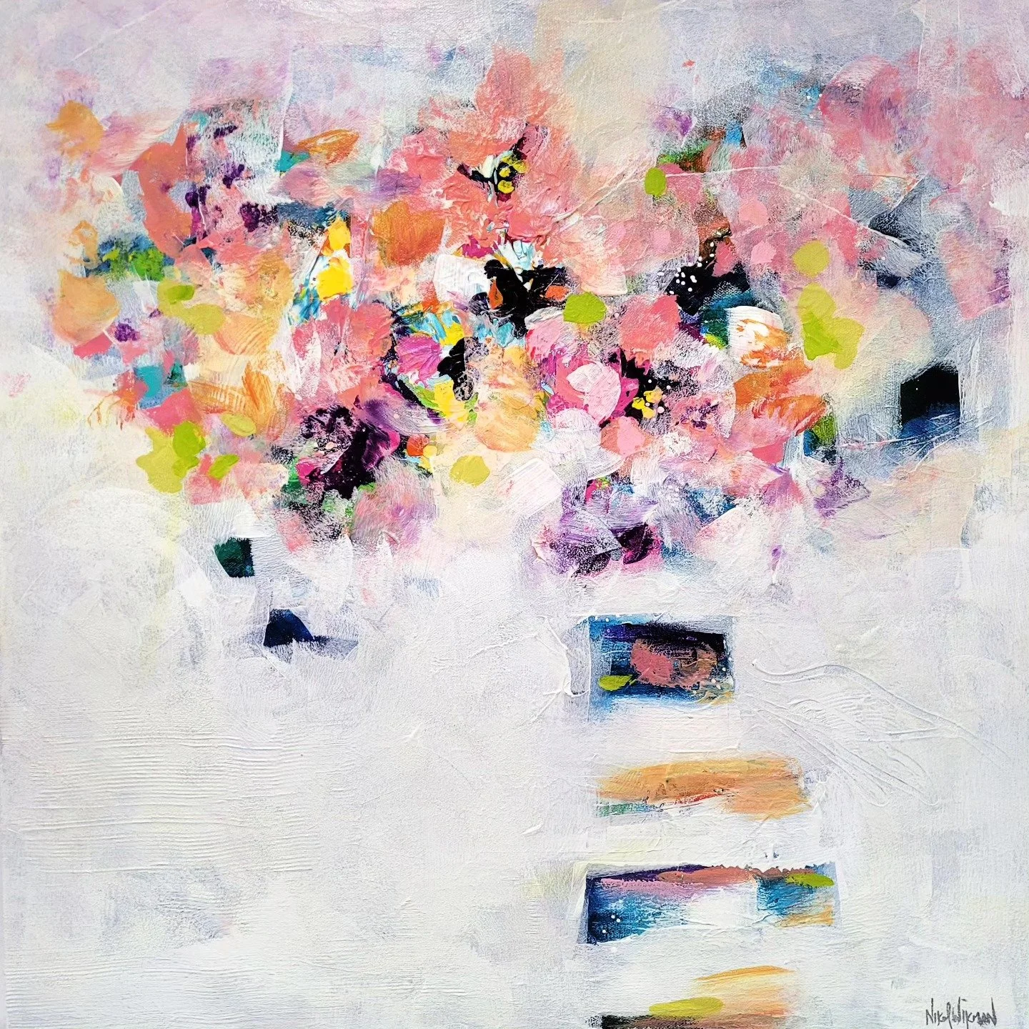 This one makes me smile every time I look at it! It's full of bright, happy colours, perfect to add a little fun to your space 💕🌸

Sugar 
24x24" acrylic on canvas 
$875

#abstractfloral #abstractflowerpainting #happyart #colorfulart #flowerpai