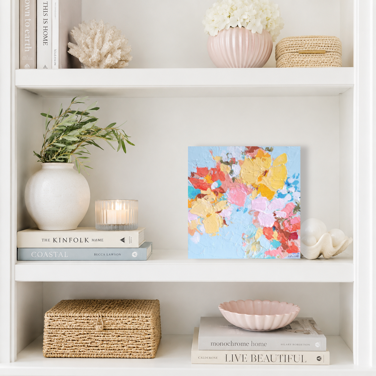 Pretty Please abstract flower painting by Nikol Wikman.png