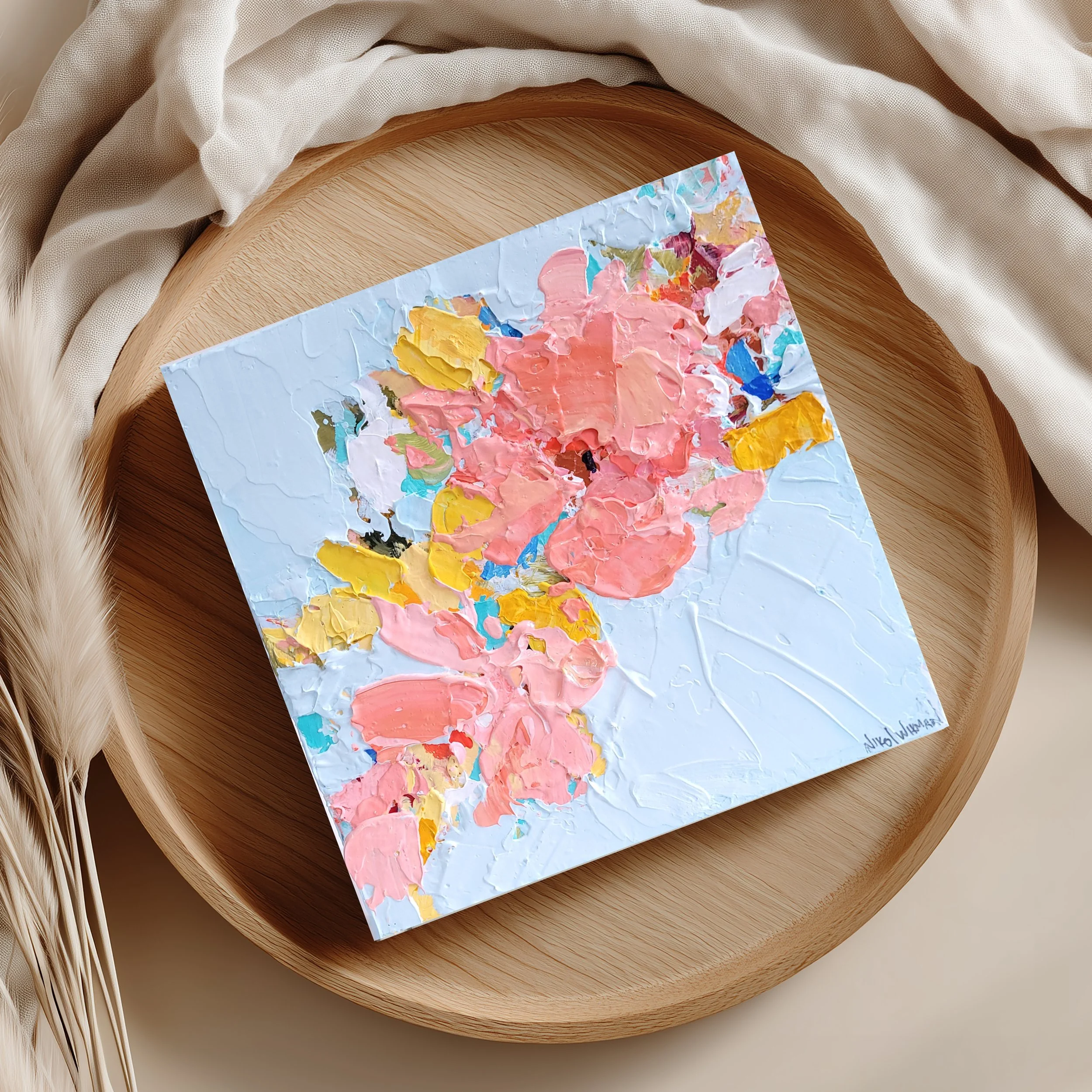 Hello Lovely 8x8 floral painting Nikol Wikman.jpg