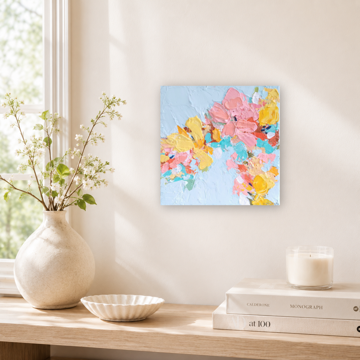 Sweet on You - Abstract floral painting by Nikol Wikman.png