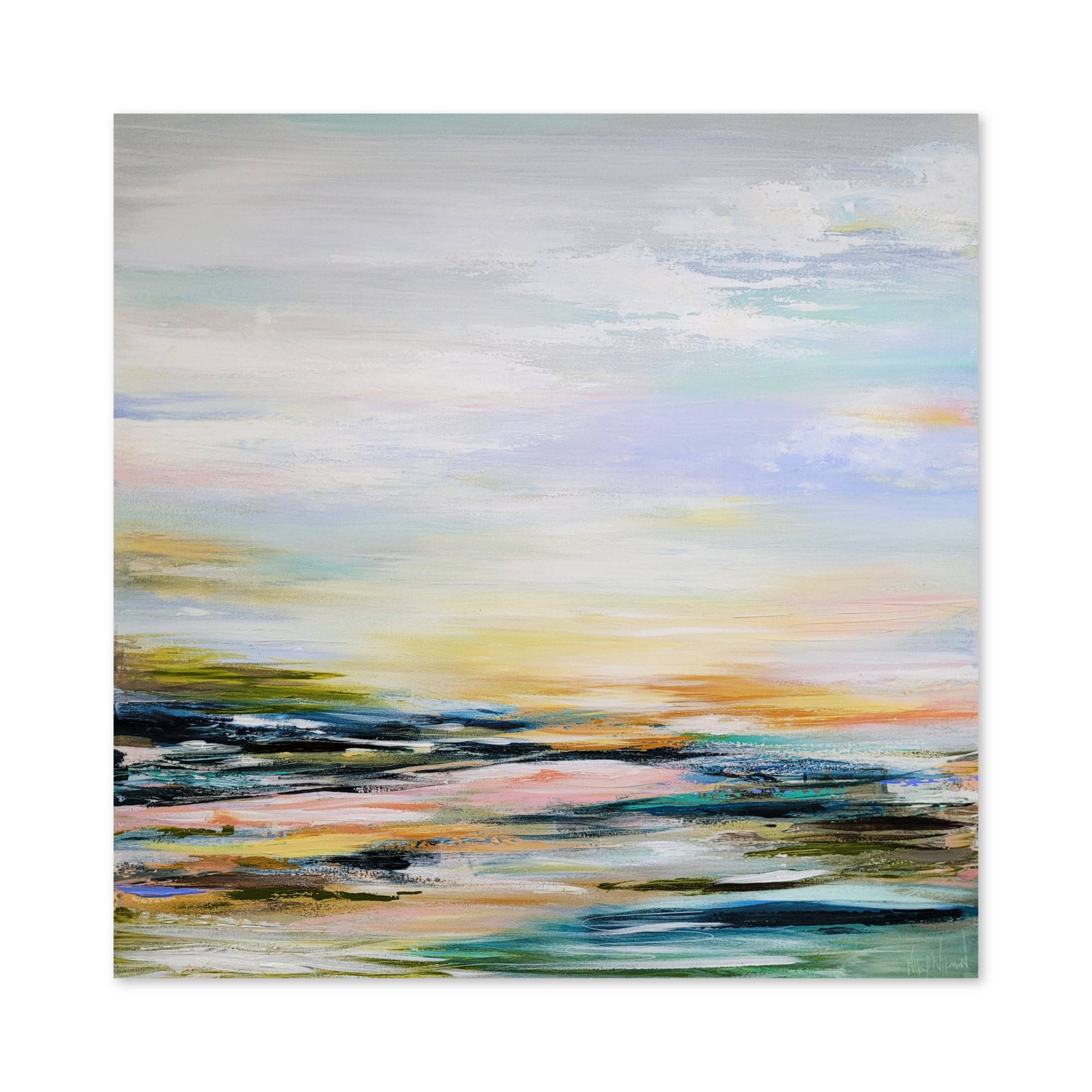 Middle of Somewhere - 36x36 Coastal landscape Nikol Wikman.png