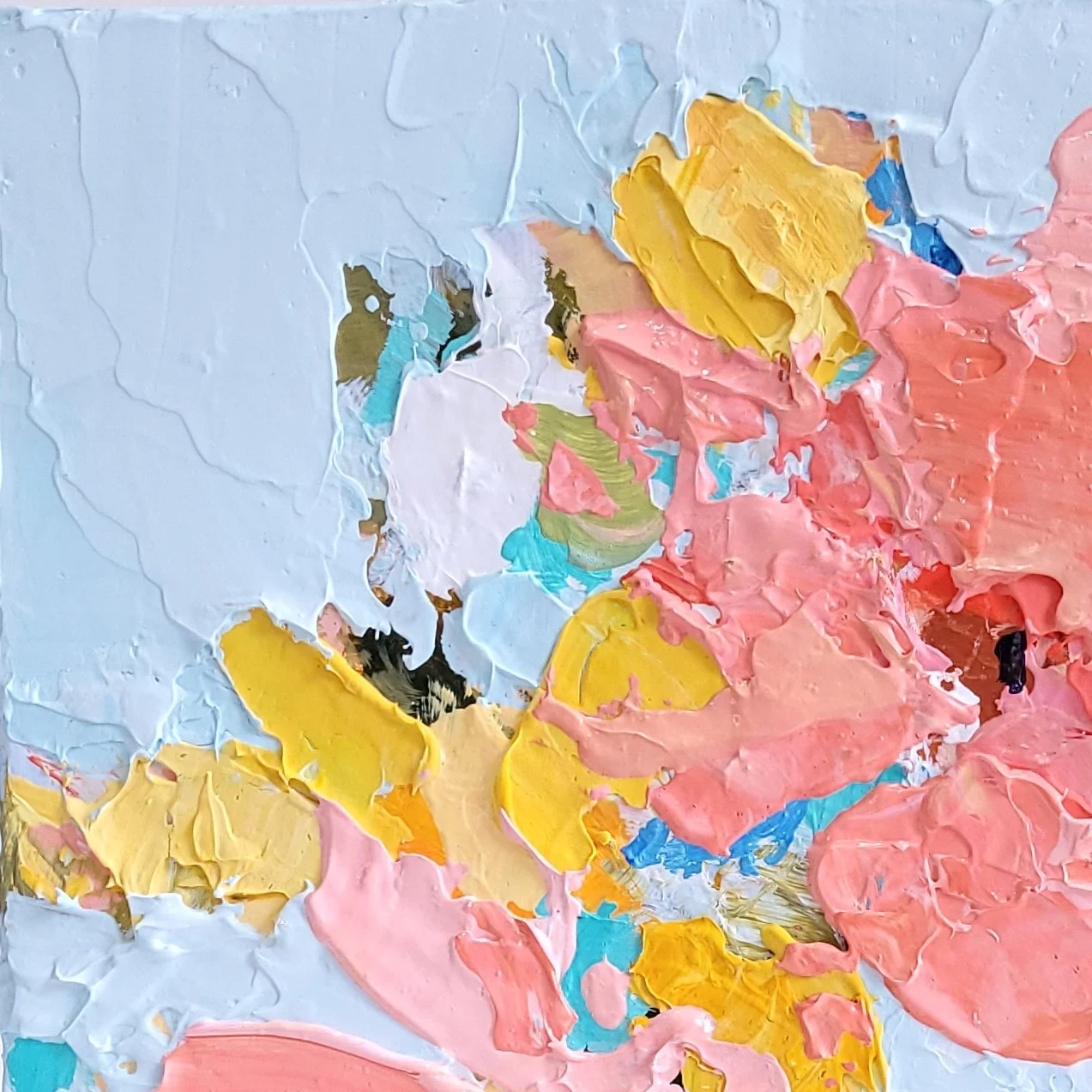 Hello Lovely Abstract floral painting on canvas Nikol Wikman.jpg