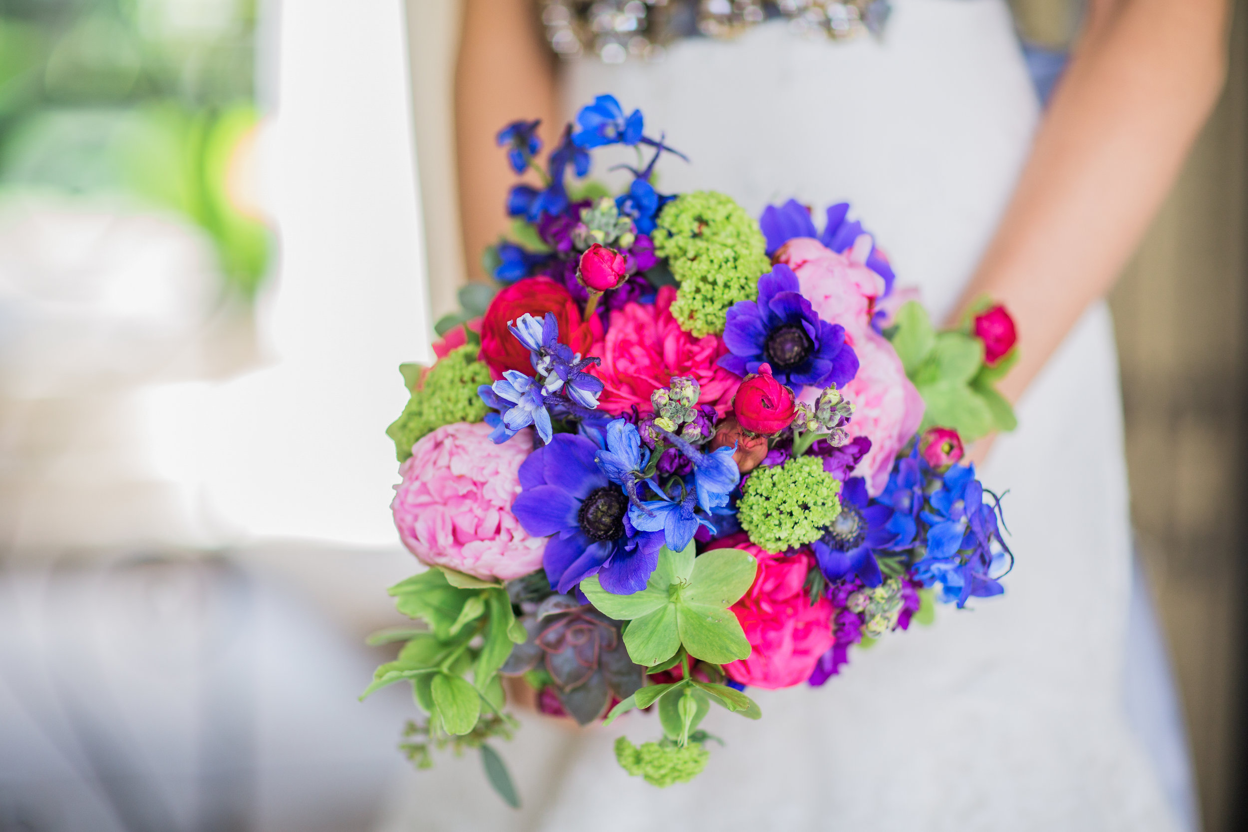 Bridal Bouquet in Jewel Tones