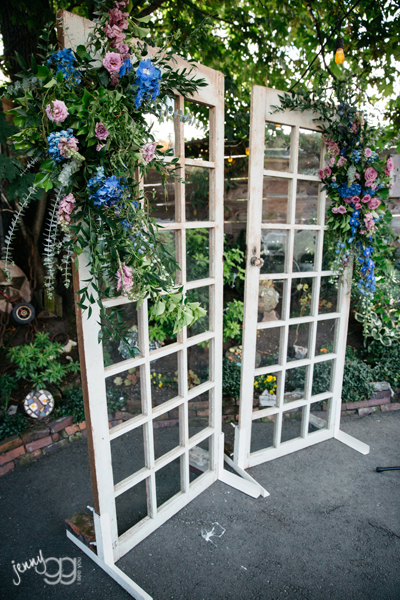 Flower Sprays on Antique Doors