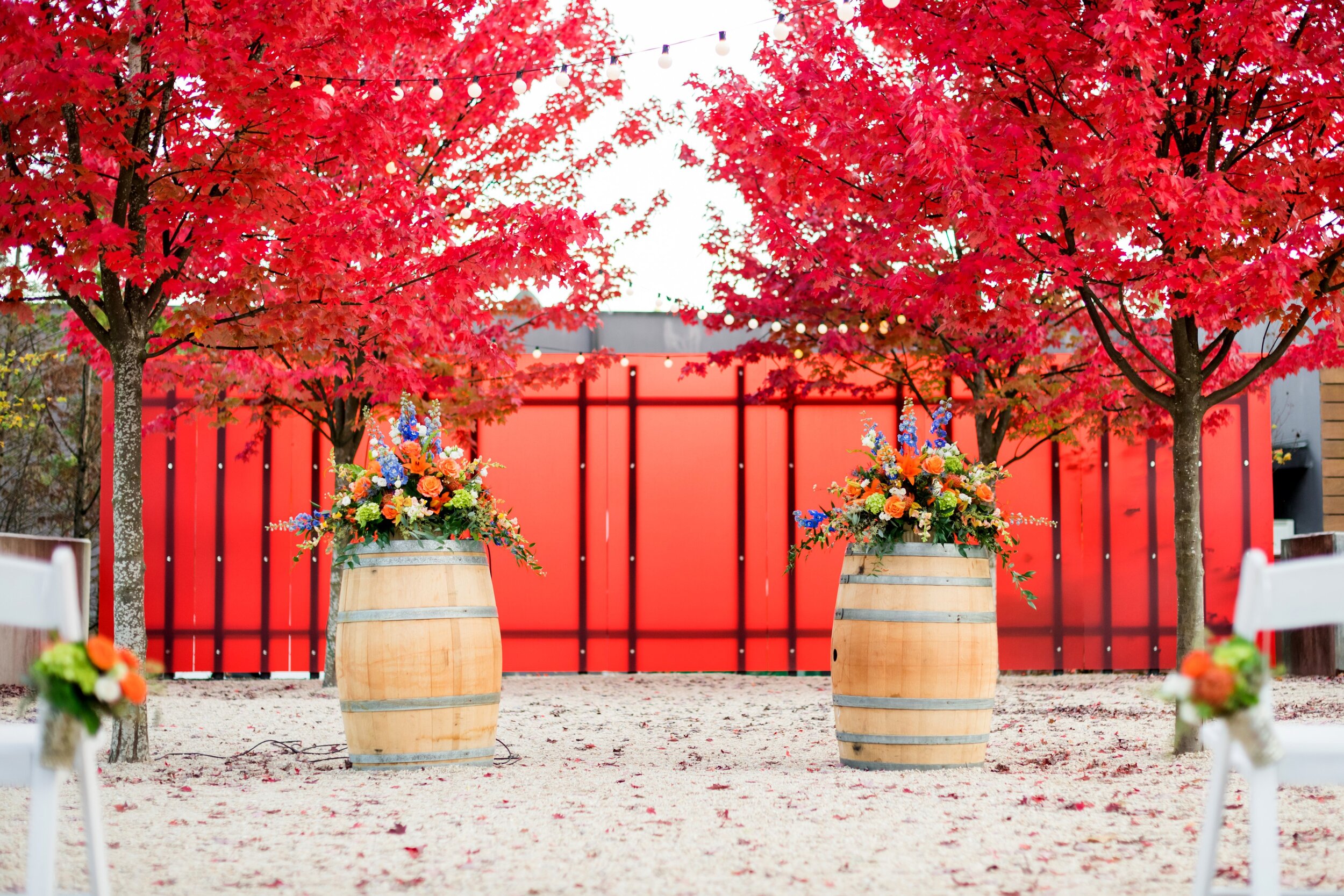 Fall Januik Novelty Hill Winery Wedding