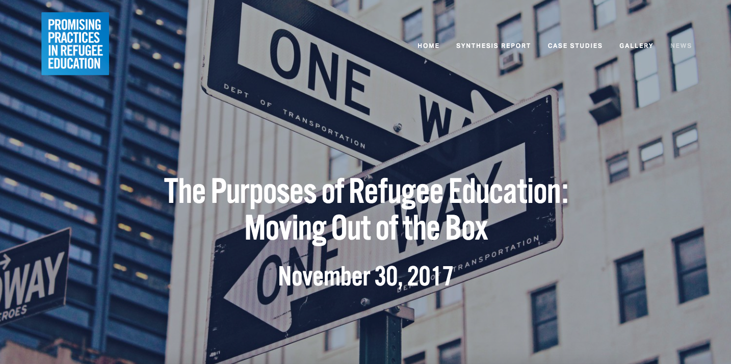 The Purposes of Refugee Education: Moving Out of the Box