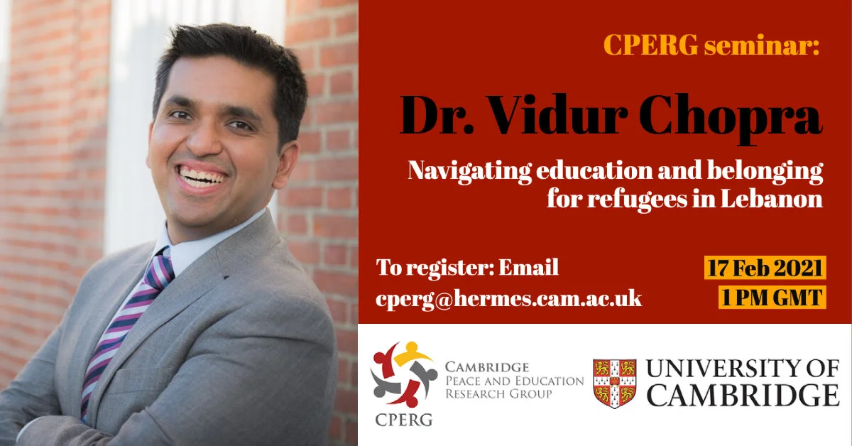 CPERG Seminar Featuring REACH Co-founder Vidur Chopra