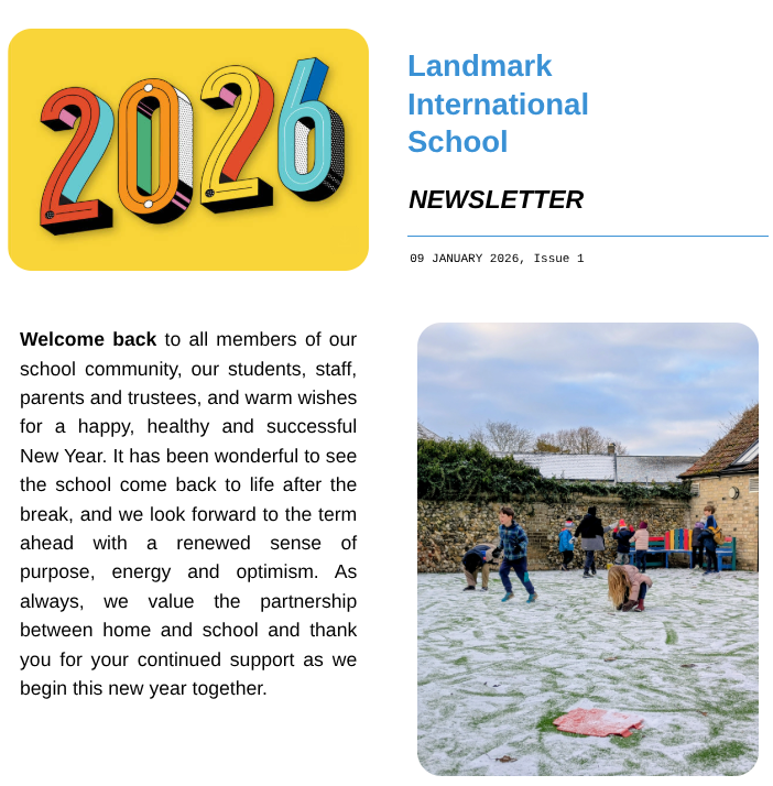 Newsletter 9 January 2026