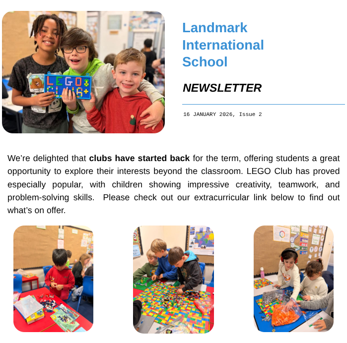 Newsletter 16 January 2026