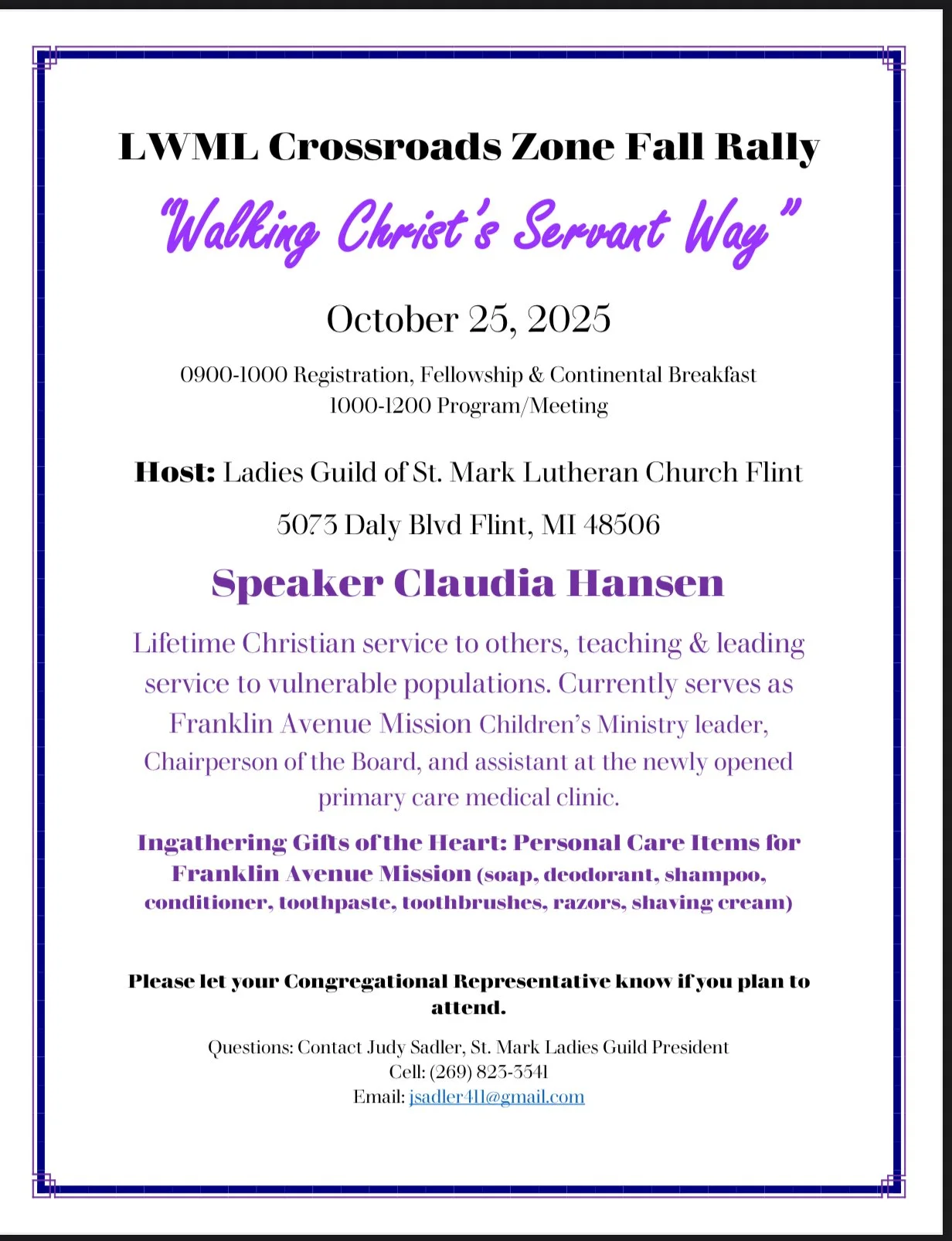 Crossroads LWML Fall Rally