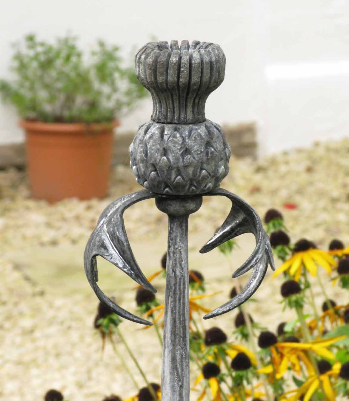Thistle Head Detail by Steve Rook - Two Ravens Forge, Balfron