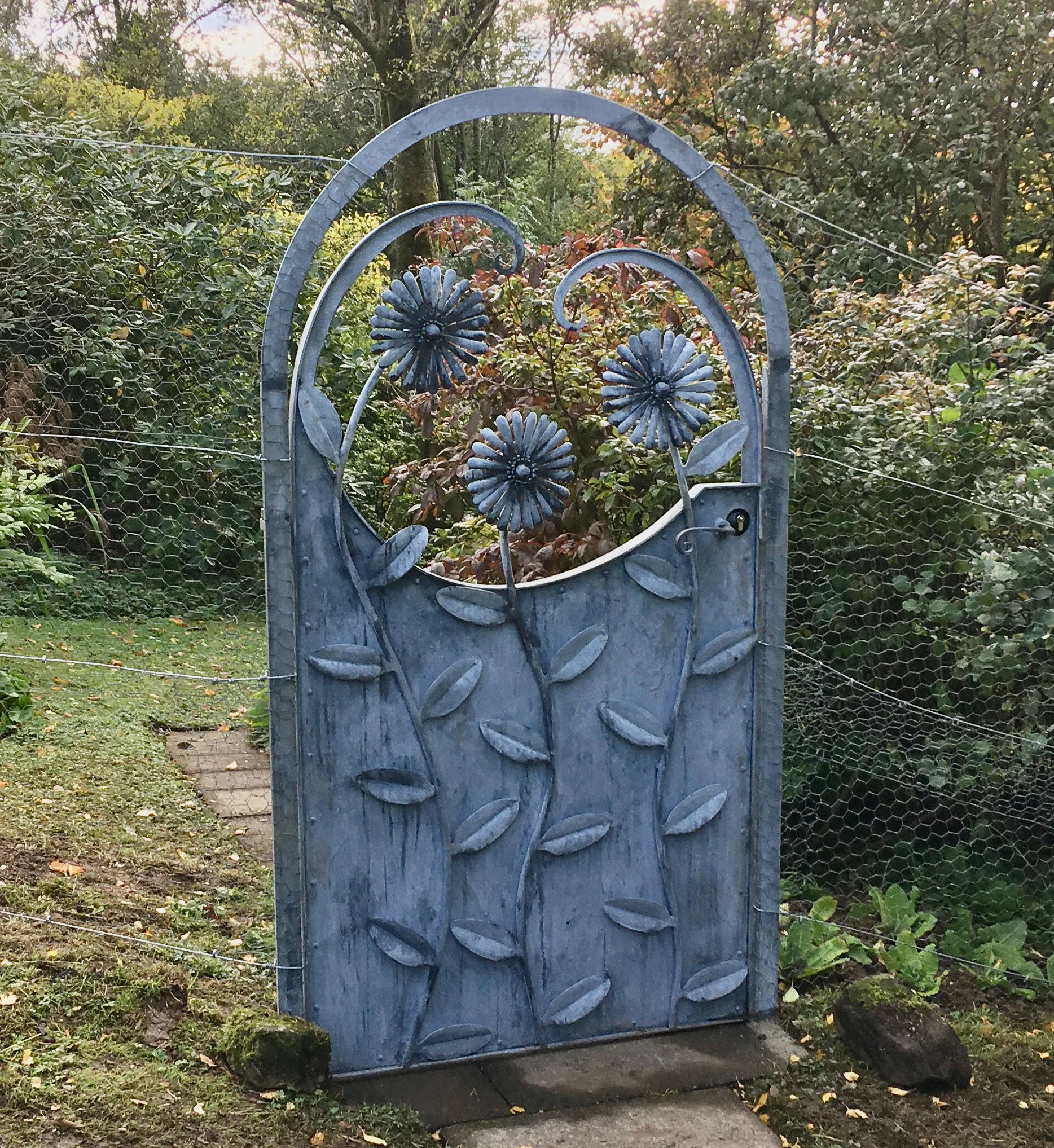 Two Ravens Forge Rabbit proof garden gate