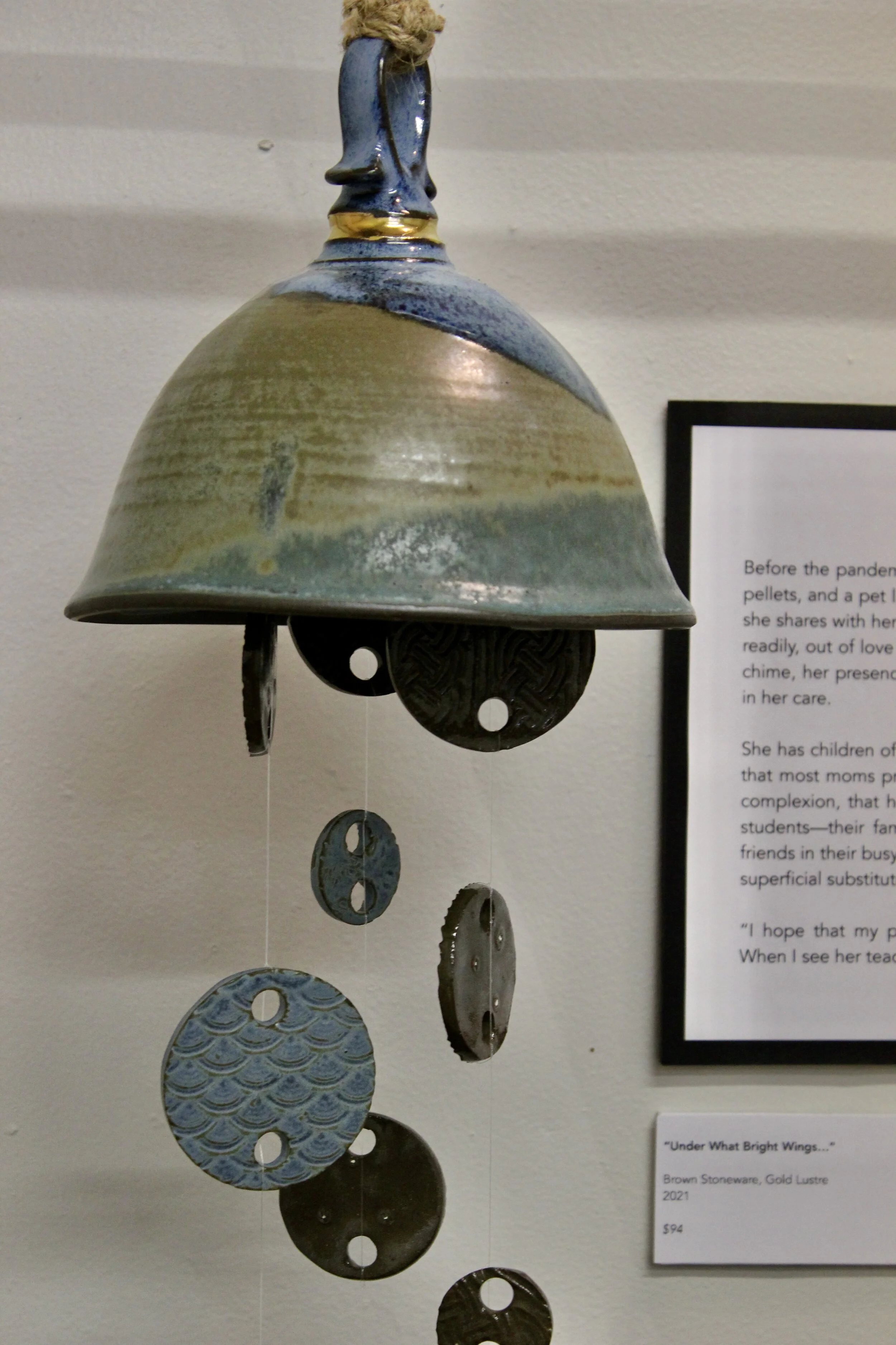 “Under What Bright Wings…”Brown Stoneware, Gold Lustre2021