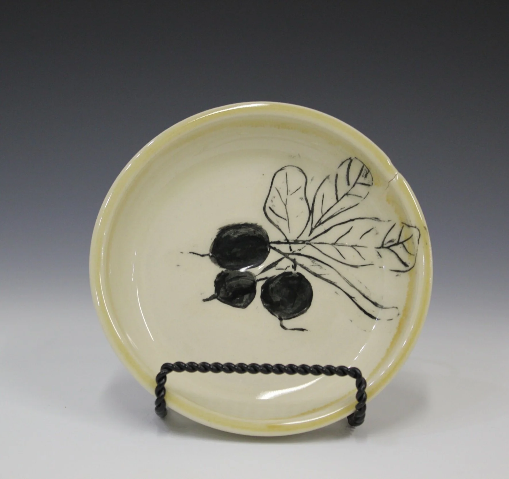 Tending Abundance Garden Plate — BeetsPorcelain, Mishima Carving 2021