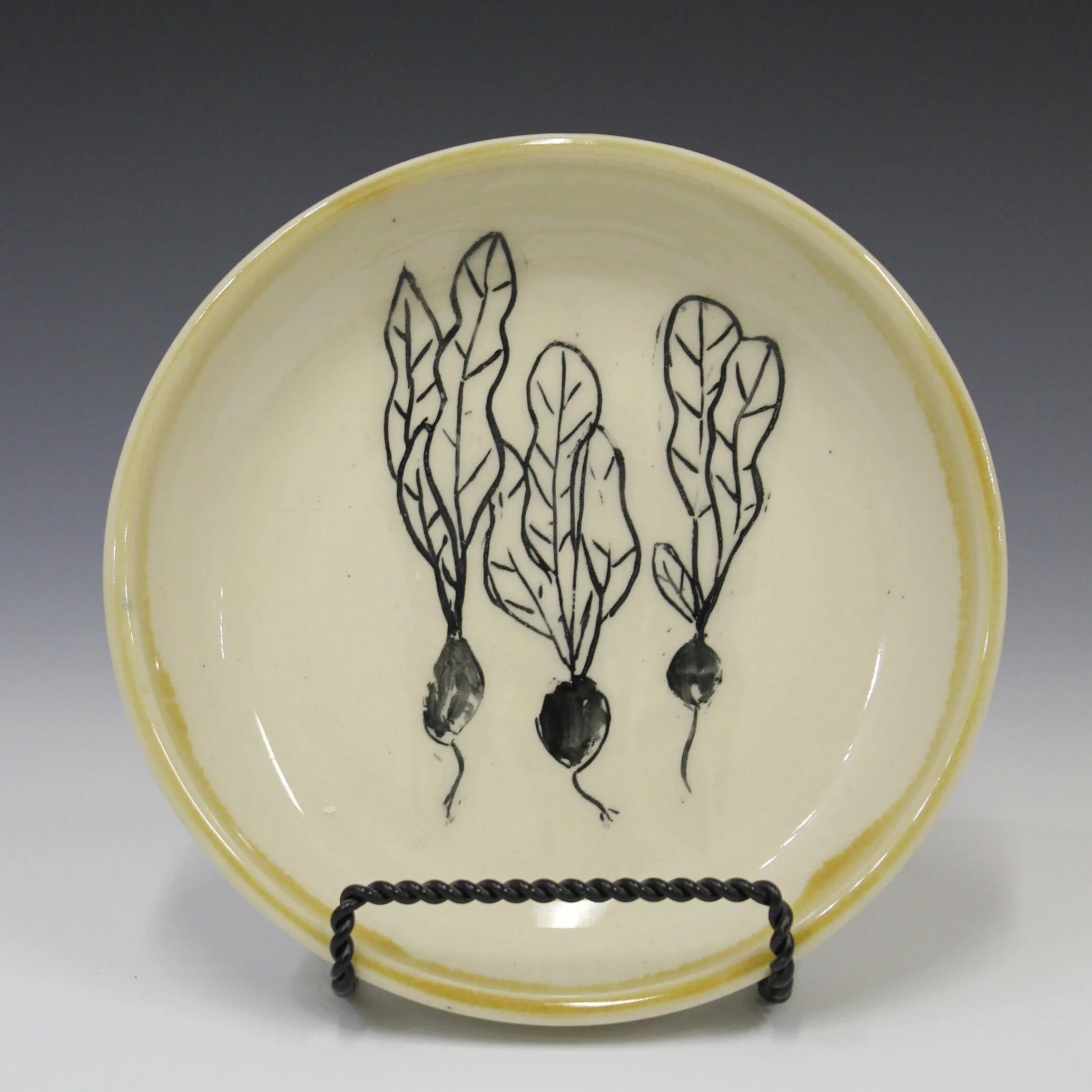 Tending Abundance Garden Plate — BeetsPorcelain, Mishima Carving 2021