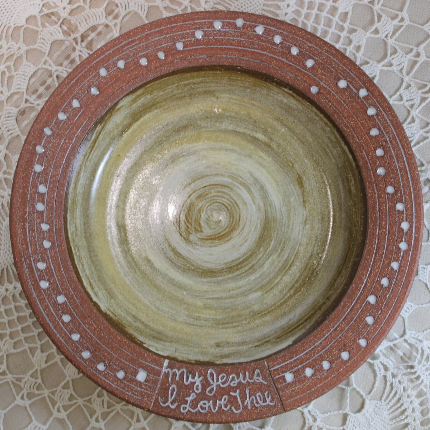 My Jesus I Love Thee Red Stoneware 2021