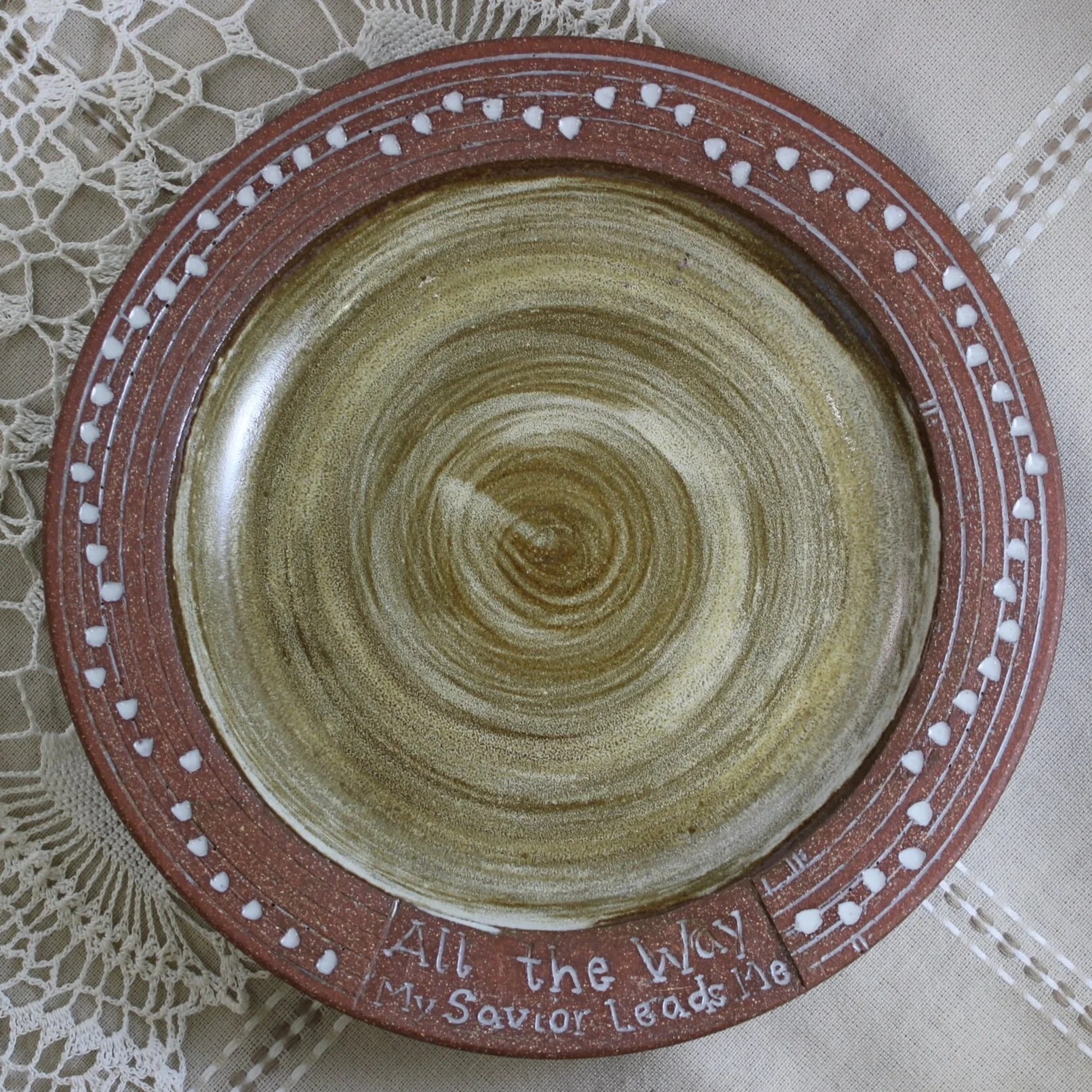 All the Way My Savior Leads Red Stoneware 2021