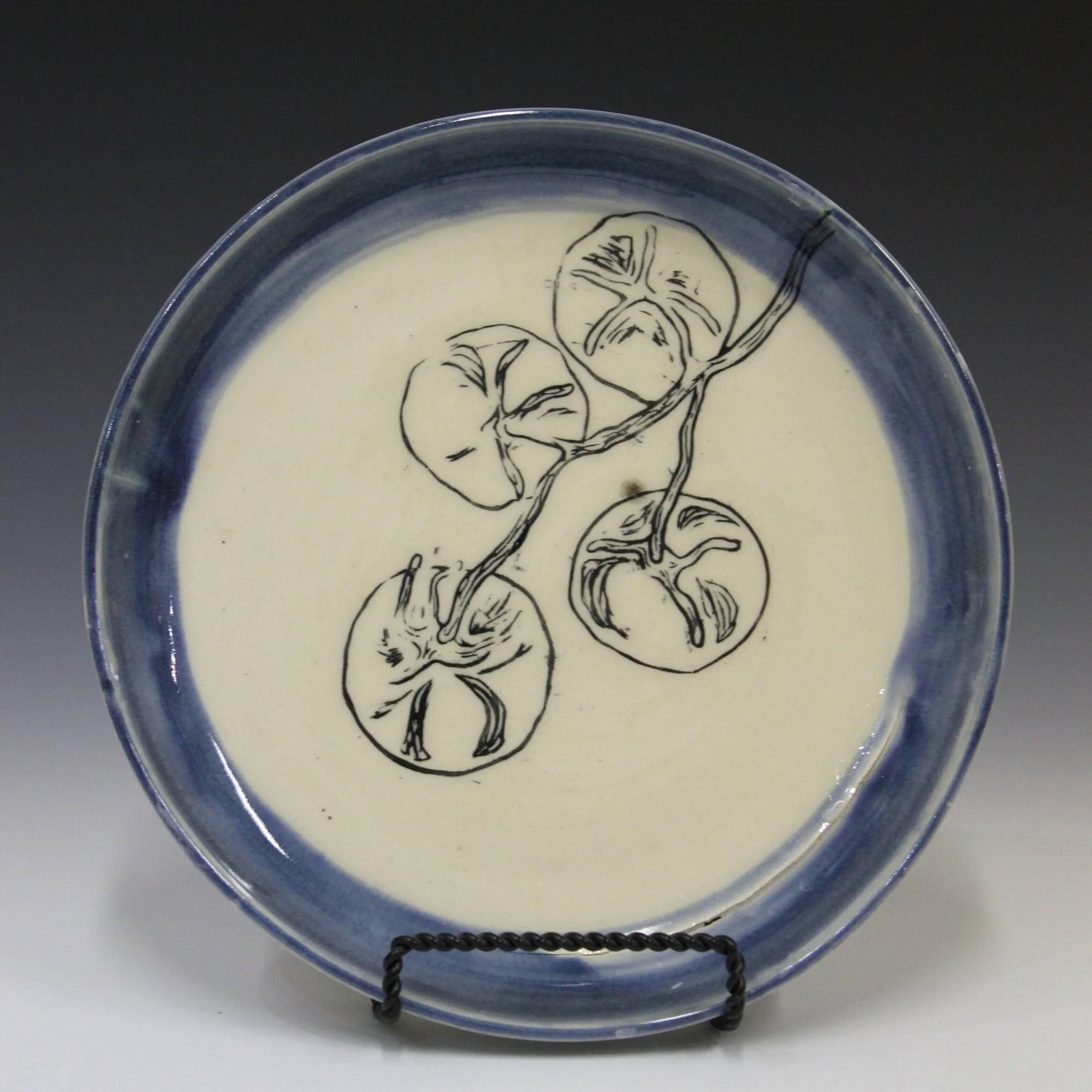 First Fruits Garden Plate — Early Girl TomatoPorcelain, Mishima Carving 2021
