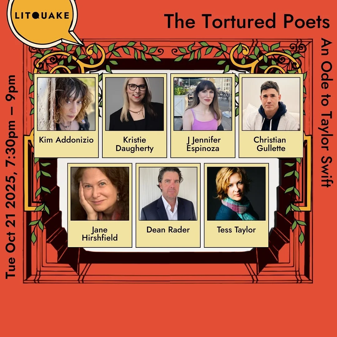 🚨 litquake shakes it off ! This Tuesday October 21st at 7:30 , join us at the makeout room once again for a night of Taylor Swift inspired poetry. Look what you made us do!

Litquake Festival 2025 runs from 10/9 - 10/25 with 140+ events taking place