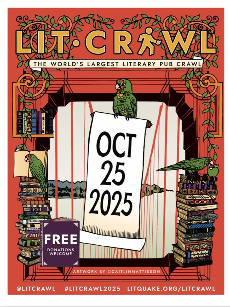 🎉 the big LitCrawl is finally here! Tomorrow! Saturday October 25th! The mission will be full of so many incredible literary events! We will have three of them at our store, stop by and get Lit with us!!! 📚 🖊️ 🎤