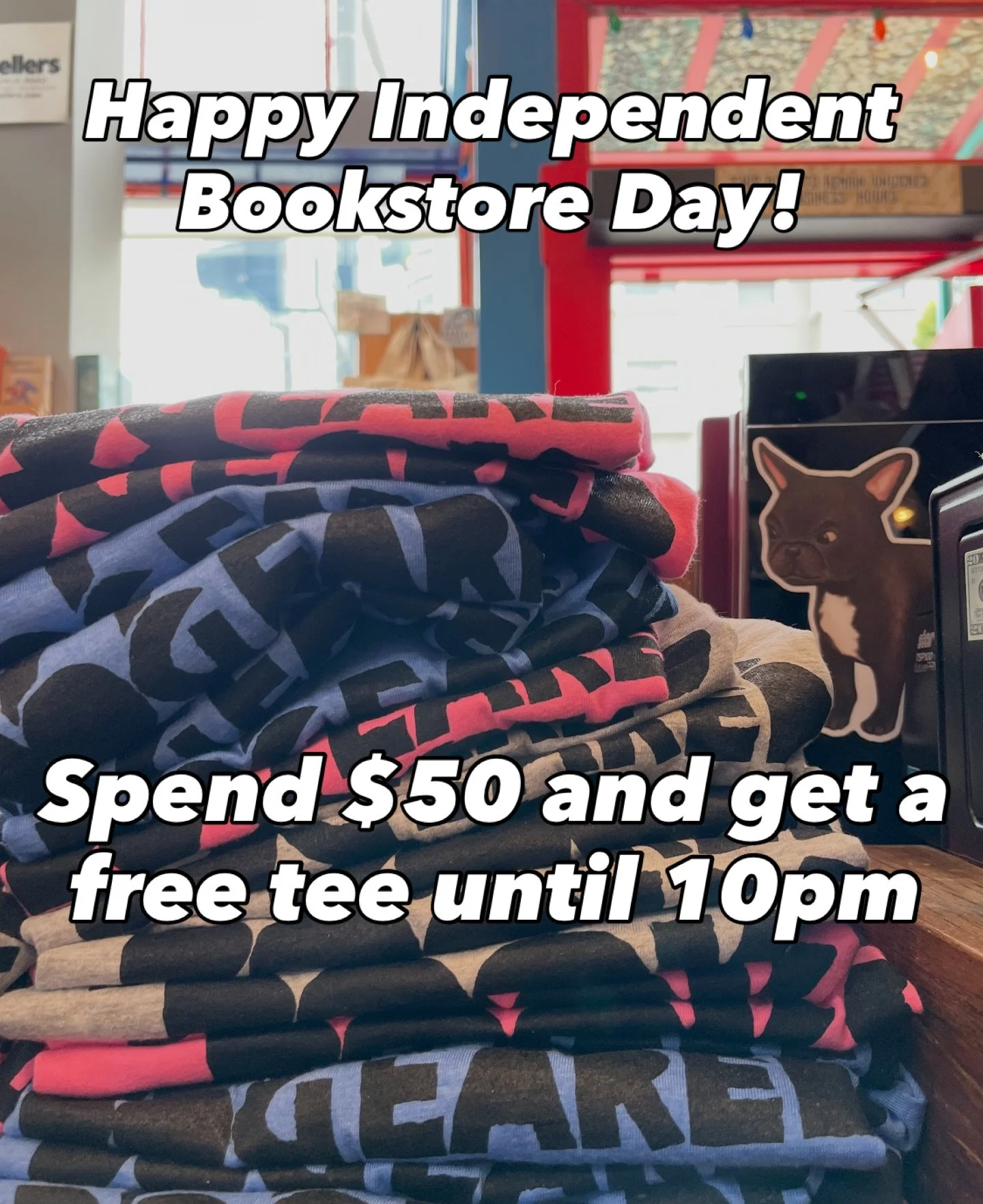 Happy #independentbookstoreday 📚🐕
April 25, 2026 *only*