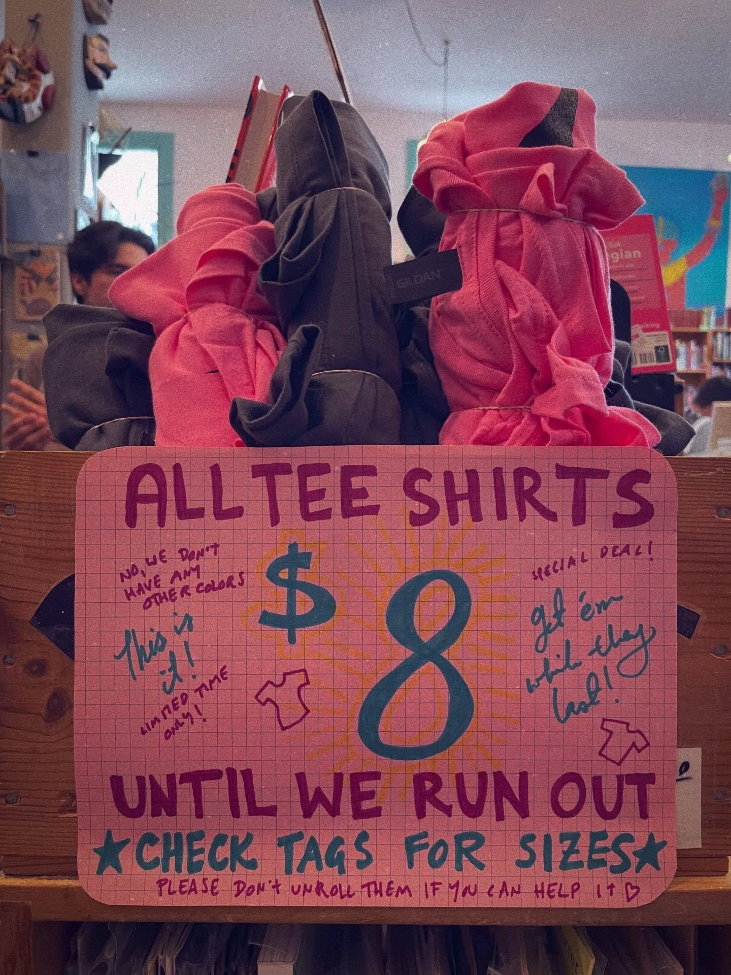 We didn&rsquo;t feel like putting back all the tees after yesterday&rsquo;s giveaway for Independent Bookstore Day. So we put them on sale 💅🏼👕👚📚