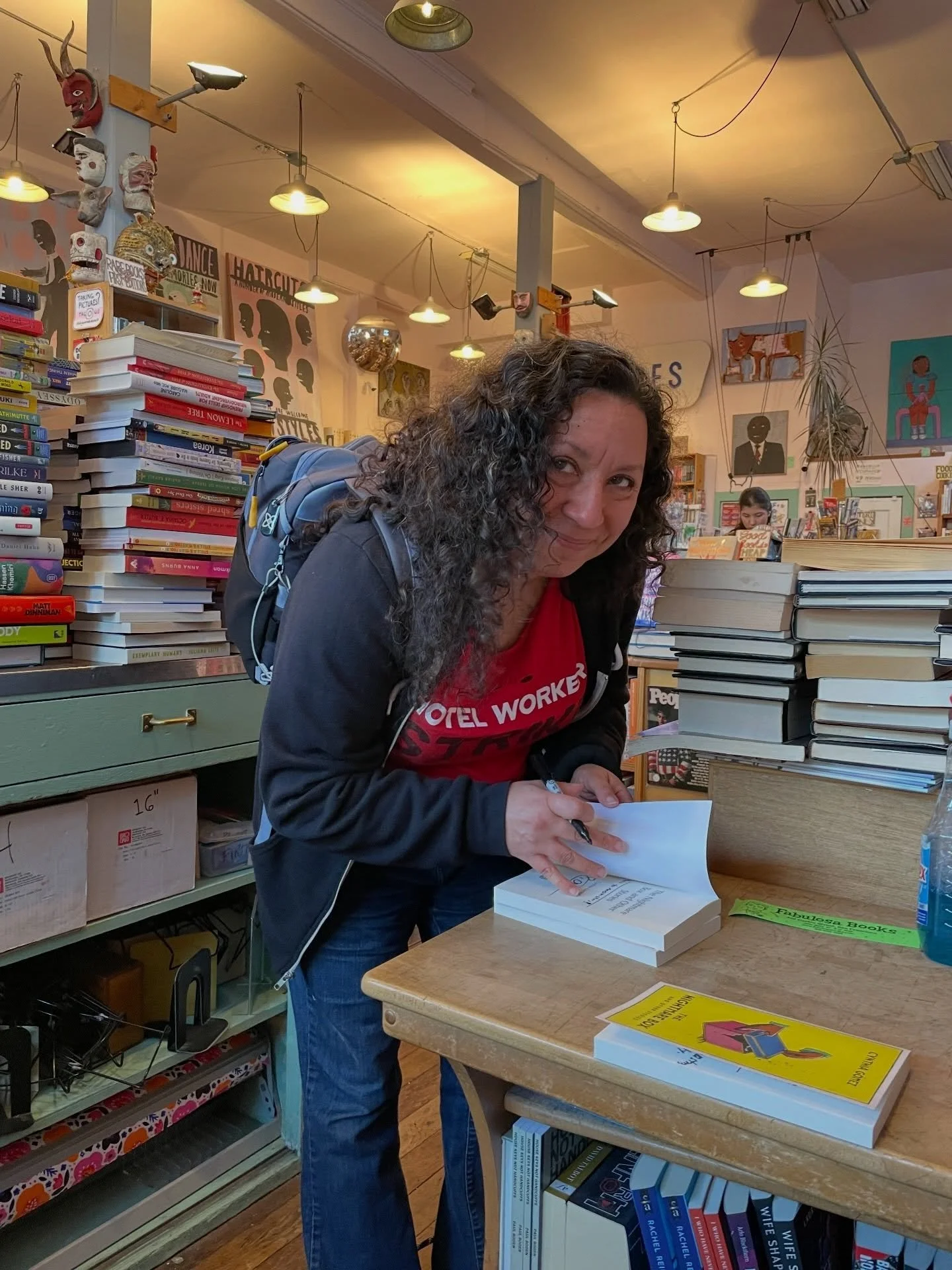Oakland author Cynthia G&oacute;mez stopped in and signed her books today! Thanks, Cynthia! We love The Nightmare Box 🗃️🖤
@cursedmorsels
