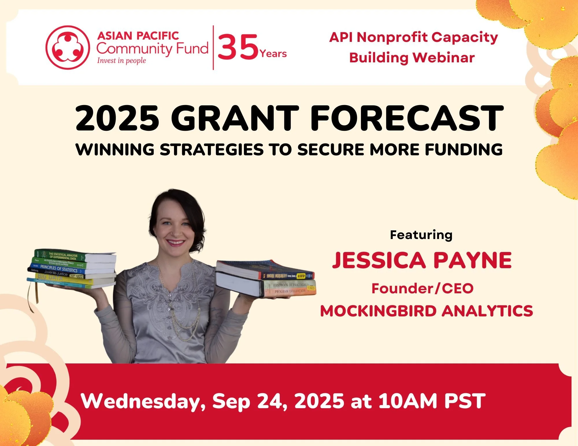Nonprofits, your funding strategy for 2025 starts here! 

The grant world is evolving fast &mdash; new trends, new priorities, and new opportunities. On September 24th, join Jessica Payne of Mockingbird Analytics for an impactful session on how to al