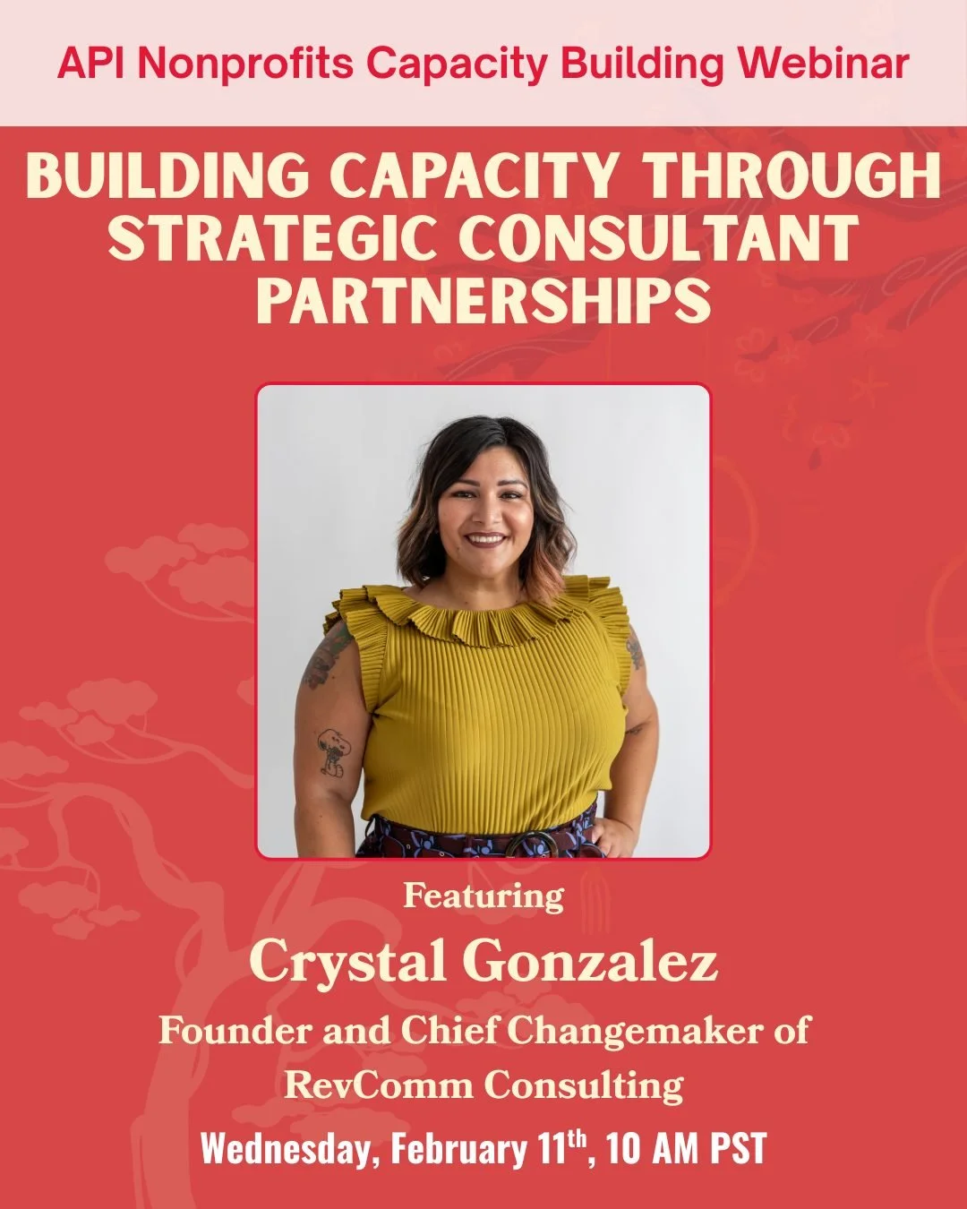 Our 2026 workshop series continues! 

Join us Feb 11 with Crystal Gonzalez, Founder &amp; Chief Changemaker of RevComm Consulting.

Learn when it&rsquo;s time to bring in a consultant, how to manage contracted support, and how to strengthen your orga
