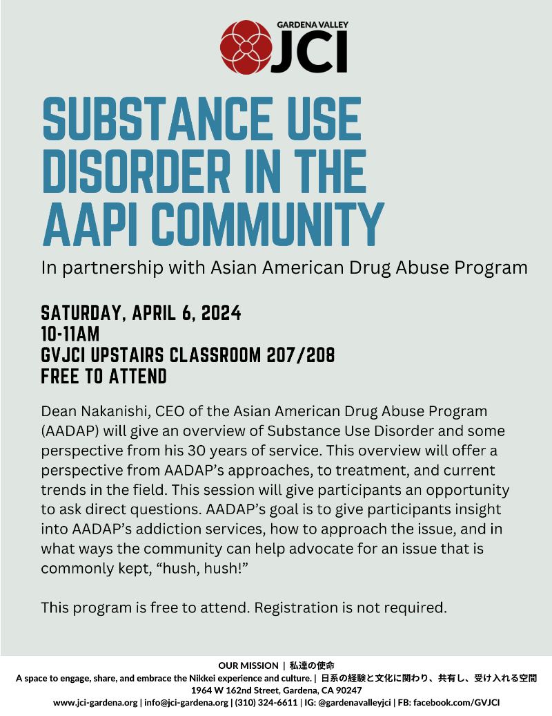 Substance Use Disorder in the AAPI Community — Asian Pacific Community Fund