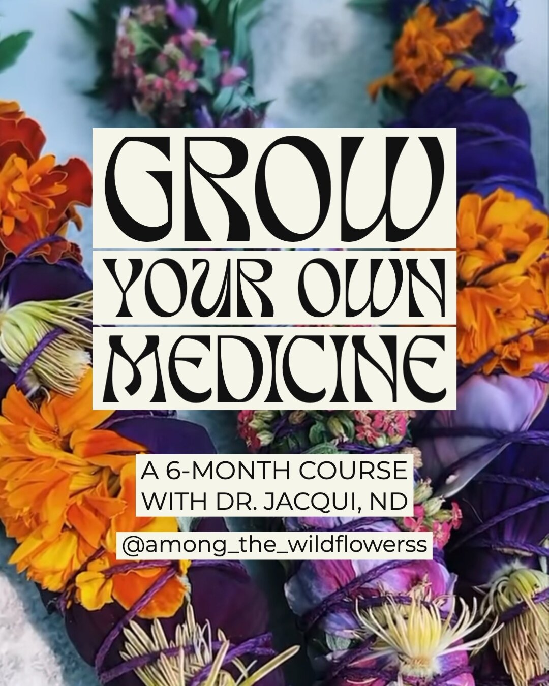 Have you wanted to connect more deeply with flowers and medicinal herbs or grow a garden, but you're not sure how to start?⁠
⁠
Grow Your Own Medicine is a 6-month guided course to on growing herbs and flowers for medicine and ritual with Dr. Jacqui, 