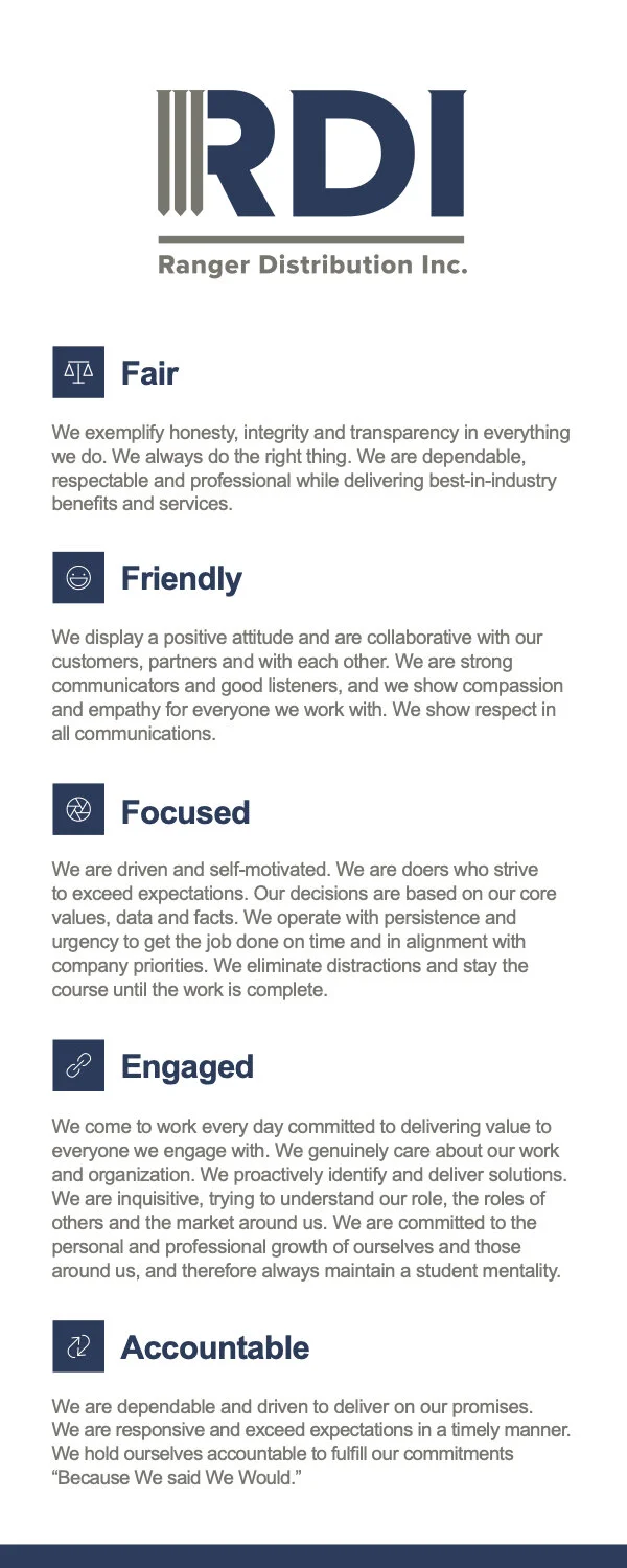 Core Values — Ranger Distribution