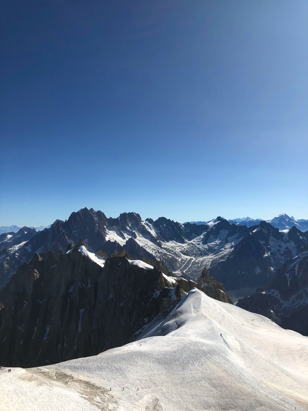  View of the range from Aiguille du Midi.  