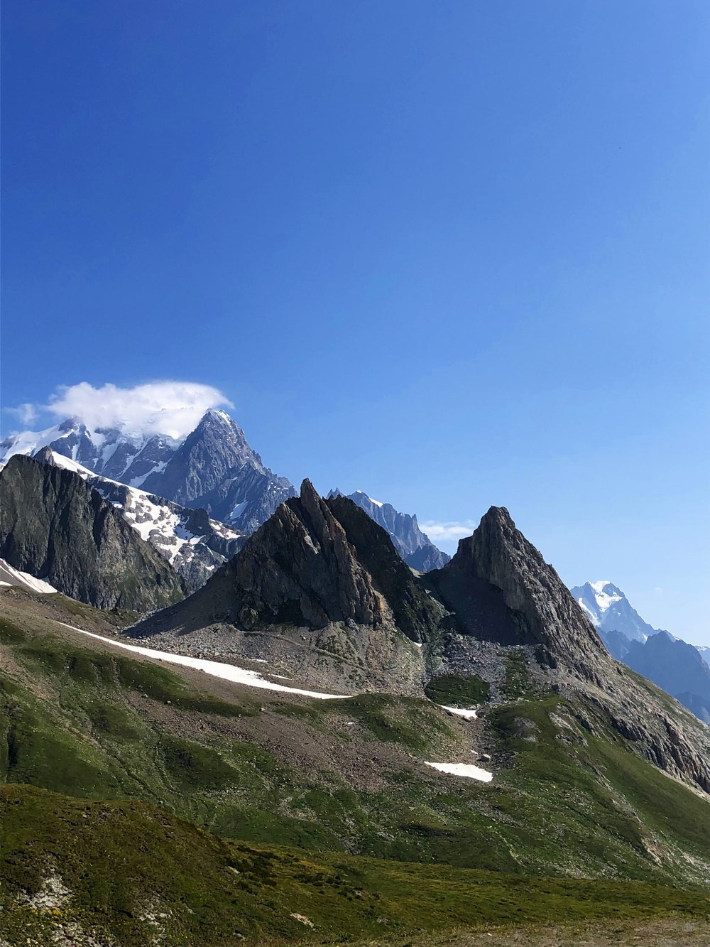  A view of Mont Blanc from Col de la Seigne. 