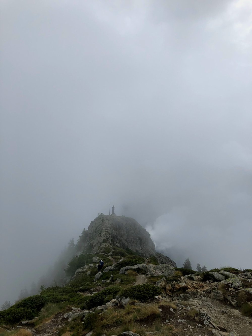  In the clouds on Mont Chétif.  