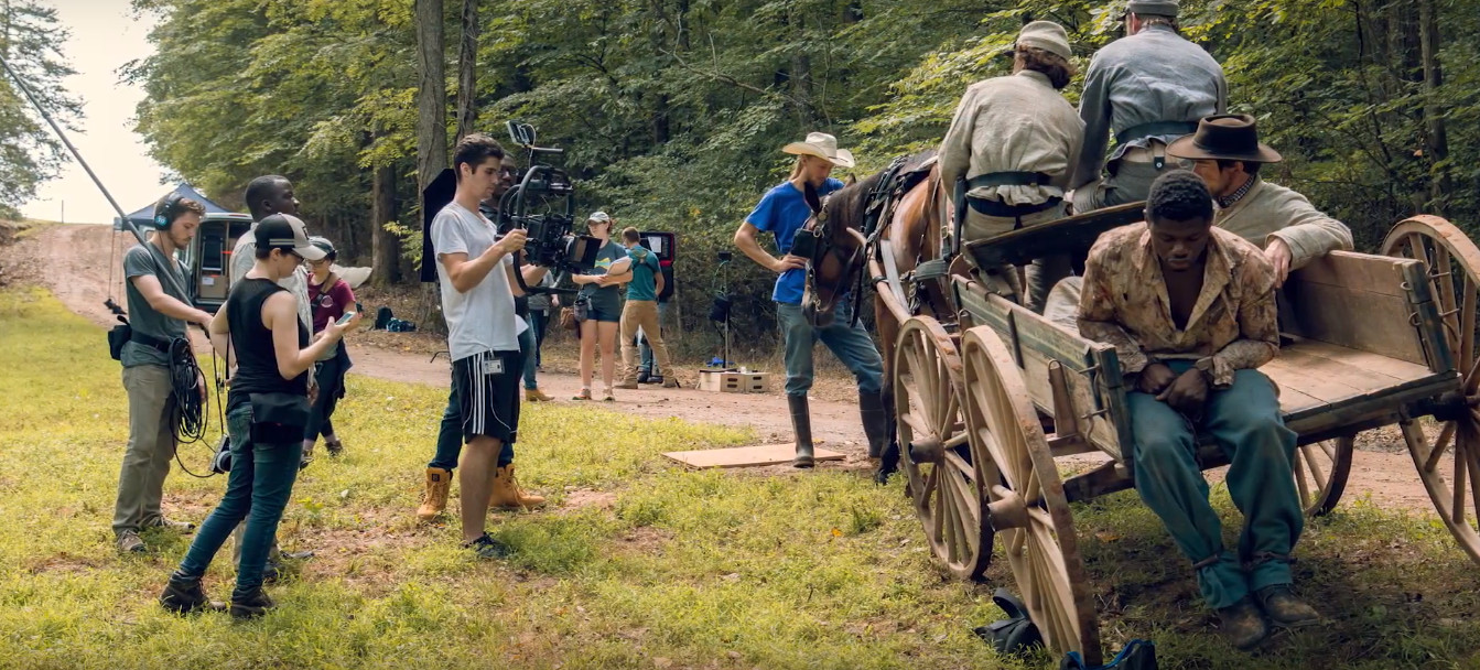  In this scene we’re simulating a broken wheel on a wagon.  The Fighting Road  (2018) 