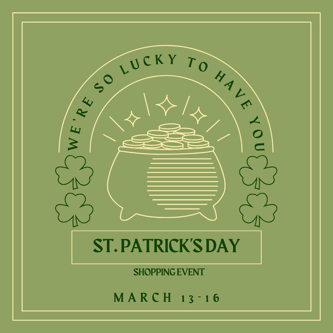 Who's ready for another Downtown Shopping Event??🍀

Starting this Wednesday, search for the hidden four-leaf clover while shopping in participating businesses on the square, if you find one, finish your purchase, receive the other half, and head out