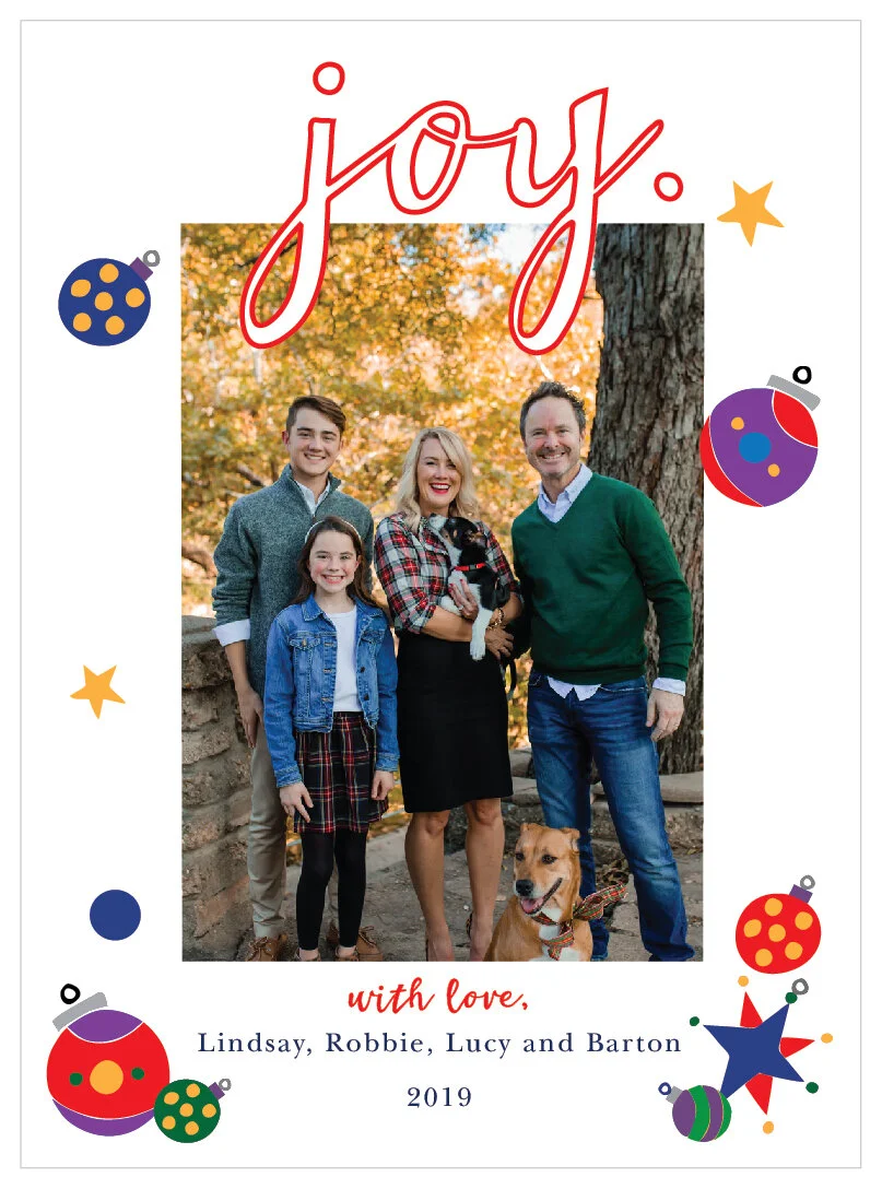 Joy Script Photo Card