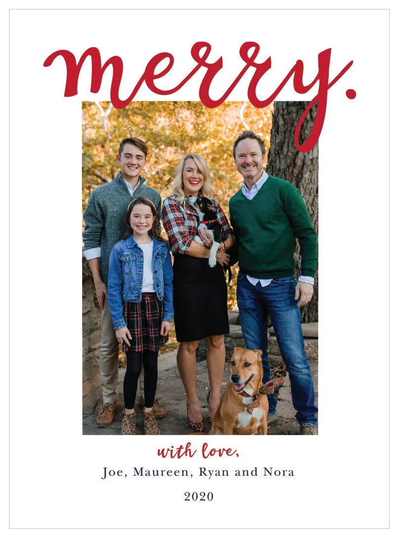 Merry Script Photo Card