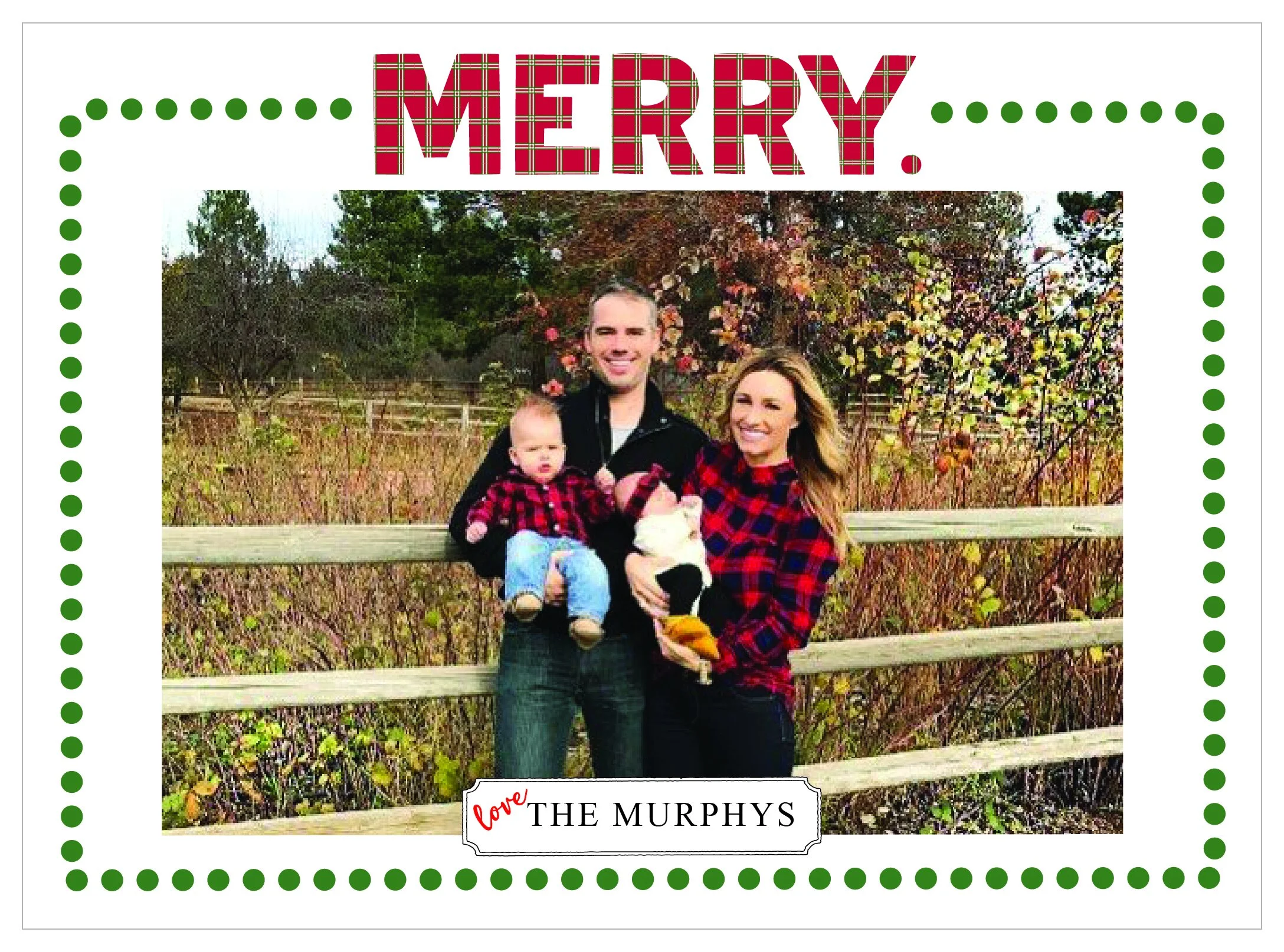 NEW Merry Plaid - Block Letters